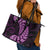 Purple New Zealand Paisley Silver Fern Leather Tote Bag Aotearoa Maori LT14 - Polynesian Pride