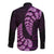 Purple New Zealand Paisley Silver Fern Long Sleeve Button Shirt Aotearoa Maori LT14 - Polynesian Pride