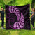 Purple New Zealand Paisley Silver Fern Quilt Aotearoa Maori LT14 - Polynesian Pride