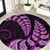 Purple New Zealand Paisley Silver Fern Round Carpet Aotearoa Maori LT14 Purple - Polynesian Pride