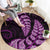 Purple New Zealand Paisley Silver Fern Round Carpet Aotearoa Maori LT14 - Polynesian Pride