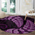 Purple New Zealand Paisley Silver Fern Round Carpet Aotearoa Maori LT14 - Polynesian Pride