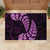 Purple New Zealand Paisley Silver Fern Rubber Doormat Aotearoa Maori LT14 - Polynesian Pride