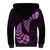 Purple New Zealand Paisley Silver Fern Sherpa Hoodie Aotearoa Maori LT14 - Polynesian Pride