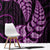 Purple New Zealand Paisley Silver Fern Window Curtain Aotearoa Maori LT14 - Polynesian Pride