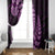 Purple New Zealand Paisley Silver Fern Window Curtain Aotearoa Maori LT14 - Polynesian Pride