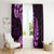 Purple New Zealand Paisley Silver Fern Window Curtain Aotearoa Maori LT14 - Polynesian Pride