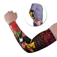 Hawaii Iwa Bird Arm Sleeves Great Frigatebird Kanaka Tropical Hippie Style LT14 Set of 2 Black - Polynesian Pride