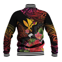 Hawaii Iwa Bird Baseball Jacket Great Frigatebird Kanaka Tropical Hippie Style LT14 - Polynesian Pride