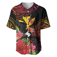 Hawaii Iwa Bird Baseball Jersey Great Frigatebird Kanaka Tropical Hippie Style LT14 Black - Polynesian Pride