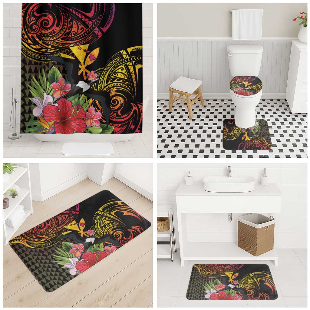 Hawaii Iwa Bird Bathroom Set Great Frigatebird Kanaka Tropical Hippie Style LT14 - Polynesian Pride