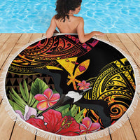 Hawaii Iwa Bird Beach Blanket Great Frigatebird Kanaka Tropical Hippie Style - Polynesian Pride