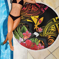 Hawaii Iwa Bird Beach Blanket Great Frigatebird Kanaka Tropical Hippie Style - Polynesian Pride