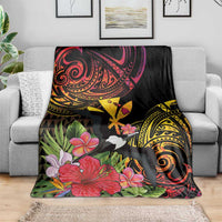 Hawaii Iwa Bird Blanket Great Frigatebird Kanaka Tropical Hippie Style - Polynesian Pride