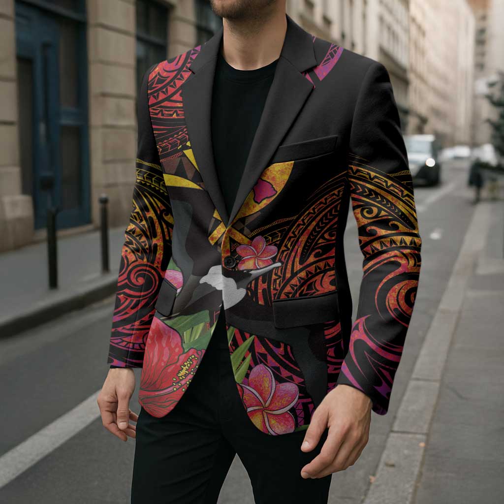Hawaii Iwa Bird Blazer Great Frigatebird Kanaka Tropical Hippie Style - Polynesian Pride