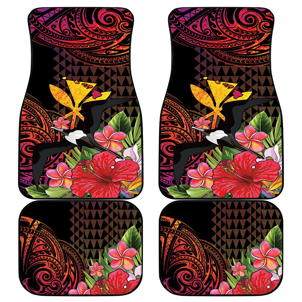 Hawaii Iwa Bird Car Mats Great Frigatebird Kanaka Tropical Hippie Style LT14 - Polynesian Pride