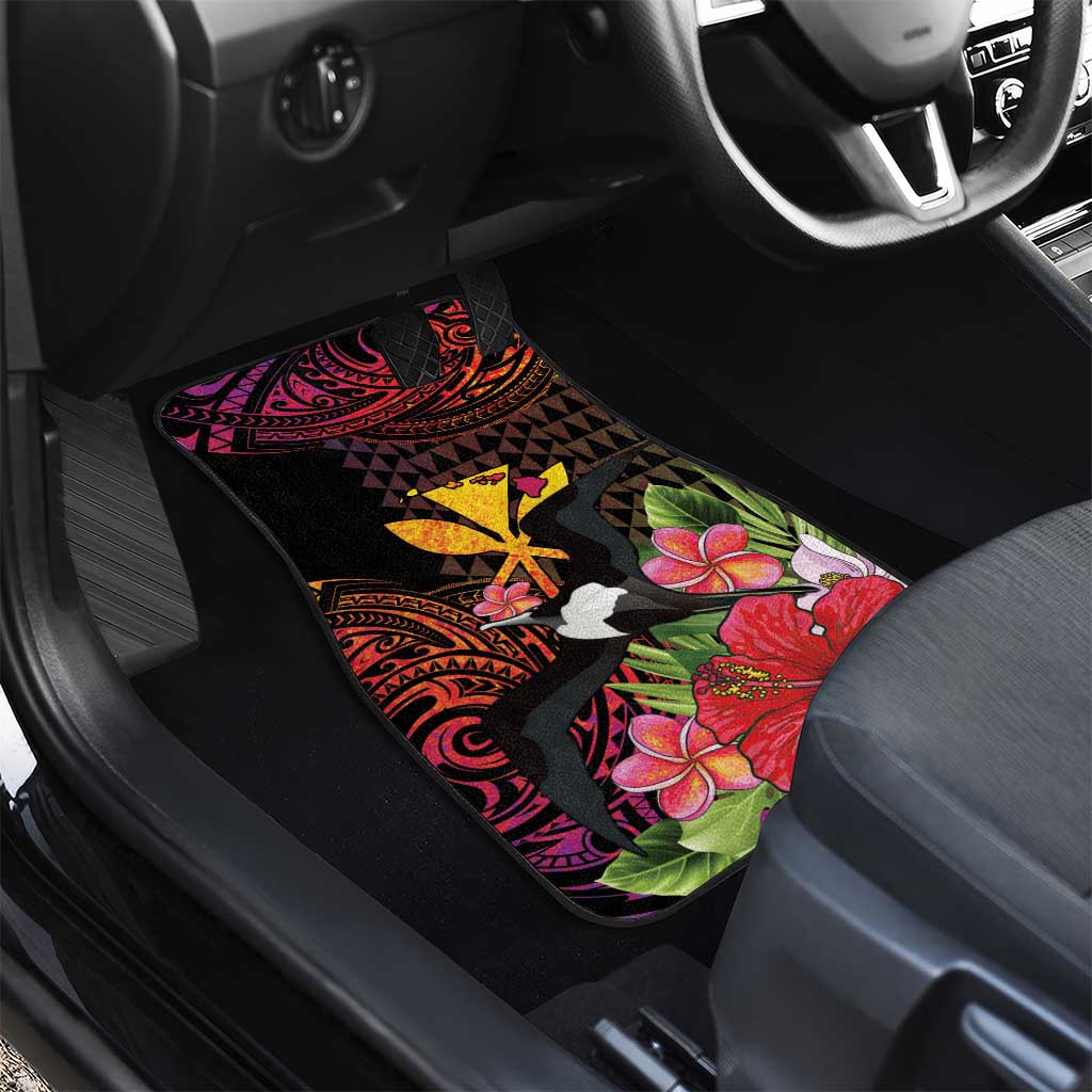 Hawaii Iwa Bird Car Mats Great Frigatebird Kanaka Tropical Hippie Style LT14 - Polynesian Pride