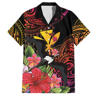 Hawaii Iwa Bird Family Matching Puletasi and Hawaiian Shirt Great Frigatebird Kanaka Tropical Hippie Style - Polynesian Pride