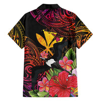Hawaii Iwa Bird Family Matching Puletasi and Hawaiian Shirt Great Frigatebird Kanaka Tropical Hippie Style - Polynesian Pride
