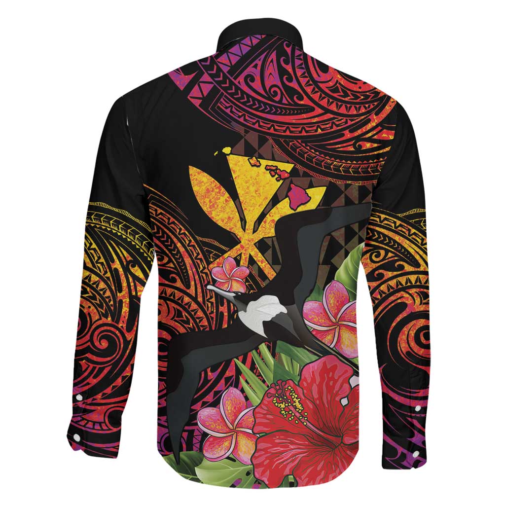 Hawaii Iwa Bird Family Matching Puletasi and Hawaiian Shirt Great Frigatebird Kanaka Tropical Hippie Style - Polynesian Pride