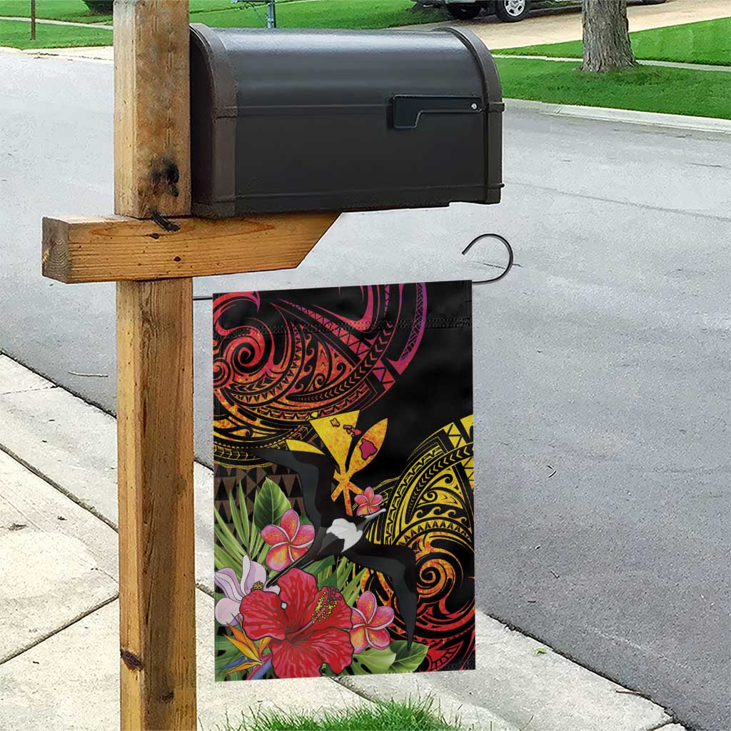 Hawaii Iwa Bird Garden Flag Great Frigatebird Kanaka Tropical Hippie Style - Polynesian Pride