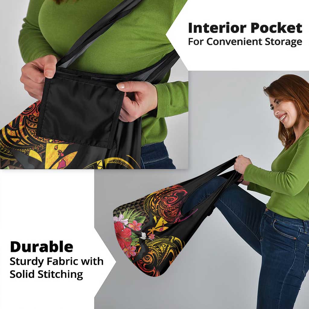 Hawaii Iwa Bird Grocery Bag Great Frigatebird Kanaka Tropical Hippie Style - Polynesian Pride