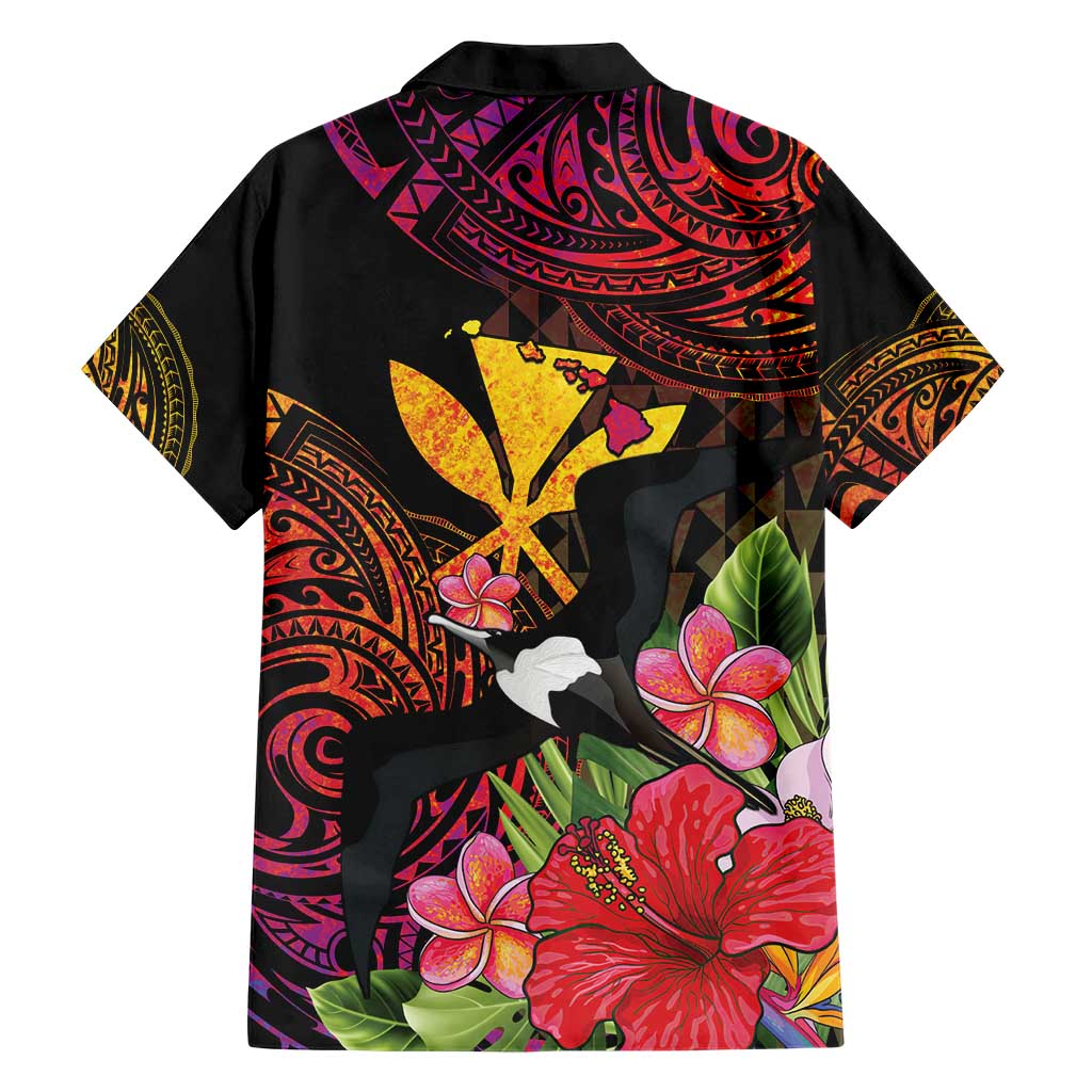 Hawaii Iwa Bird Hawaiian Shirt Great Frigatebird Kanaka Tropical Hippie Style - Polynesian Pride