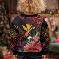 Hawaii Iwa Bird Kid Ugly Christmas Sweater Great Frigatebird Kanaka Tropical Hippie Style - Polynesian Pride