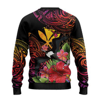 Hawaii Iwa Bird Ugly Christmas Sweater Great Frigatebird Kanaka Tropical Hippie Style - Polynesian Pride