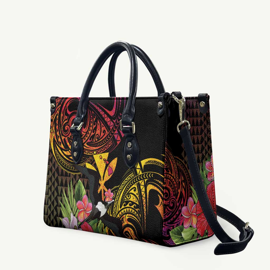 Hawaii Iwa Bird Leather Bag Great Frigatebird Kanaka Tropical Hippie Style - Polynesian Pride