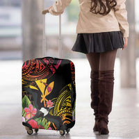 Hawaii Iwa Bird Luggage Cover Great Frigatebird Kanaka Tropical Hippie Style - Polynesian Pride