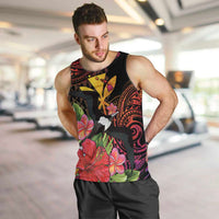 Hawaii Iwa Bird Men Tank Top Great Frigatebird Kanaka Tropical Hippie Style LT14 Black - Polynesian Pride