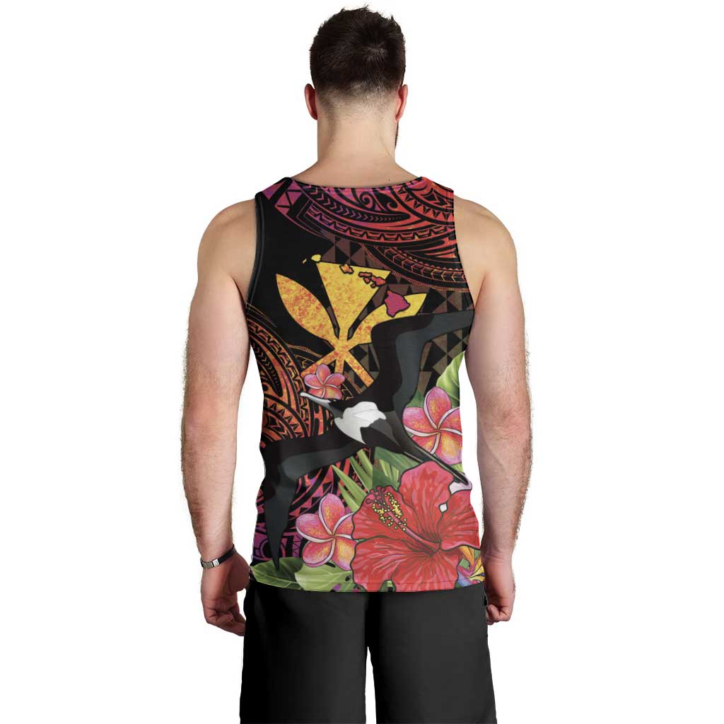 Hawaii Iwa Bird Men Tank Top Great Frigatebird Kanaka Tropical Hippie Style LT14 - Polynesian Pride