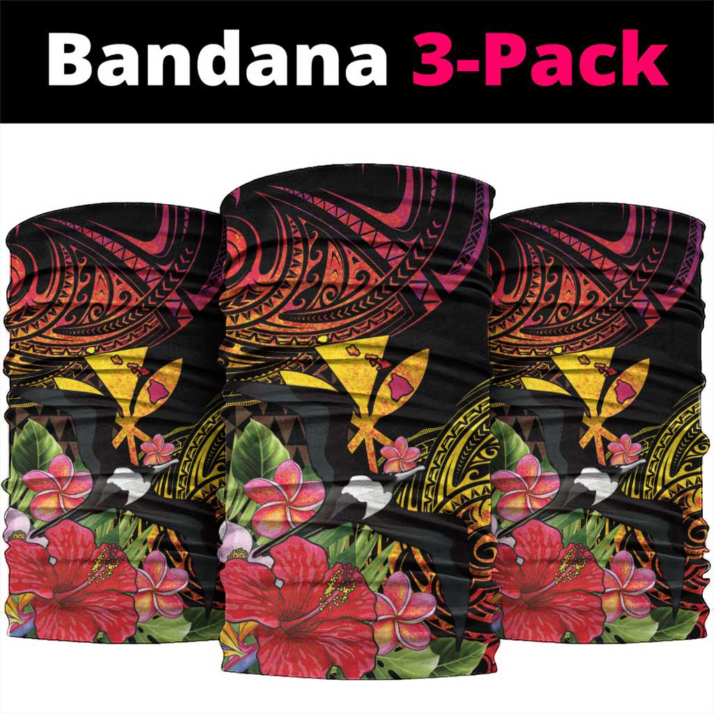 Hawaii Iwa Bird Neck Gaiter Great Frigatebird Kanaka Tropical Hippie Style LT14 package One Size: 25*50cm Black - Polynesian Pride