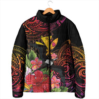 Hawaii Iwa Bird Padded Jacket Great Frigatebird Kanaka Tropical Hippie Style LT14 - Polynesian Pride