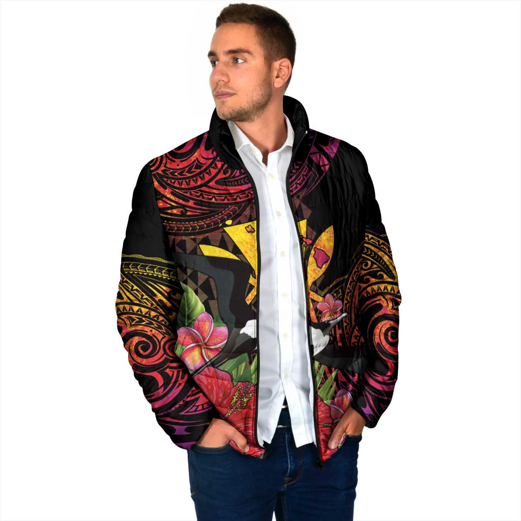Hawaii Iwa Bird Padded Jacket Great Frigatebird Kanaka Tropical Hippie Style LT14 - Polynesian Pride
