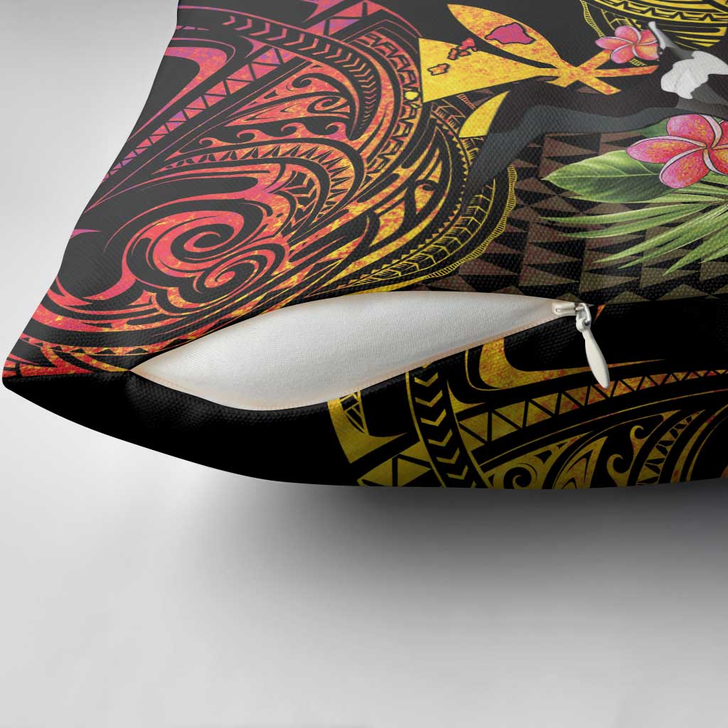 Hawaii Iwa Bird Pillow Cover Great Frigatebird Kanaka Tropical Hippie Style - Polynesian Pride