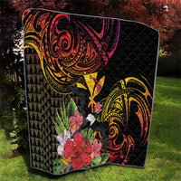 Hawaii Iwa Bird Quilt Great Frigatebird Kanaka Tropical Hippie Style - Polynesian Pride