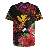 Hawaii Iwa Bird Rugby Jersey Great Frigatebird Kanaka Tropical Hippie Style - Polynesian Pride