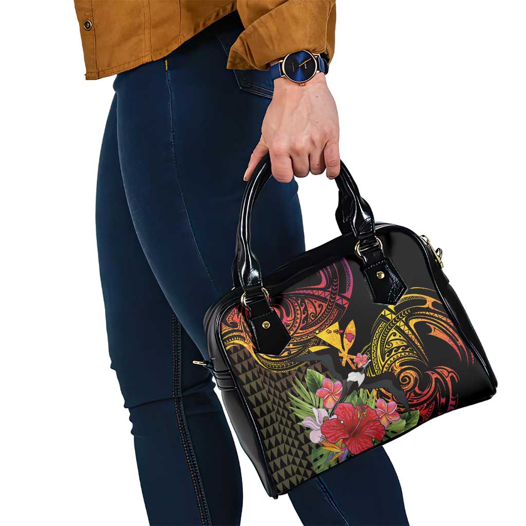 Hawaii Iwa Bird Shoulder Handbag Great Frigatebird Kanaka Tropical Hippie Style LT14 - Polynesian Pride