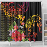 Hawaii Iwa Bird Shower Curtain Great Frigatebird Kanaka Tropical Hippie Style - Polynesian Pride
