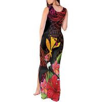 Hawaii Iwa Bird Tank Maxi Dress Great Frigatebird Kanaka Tropical Hippie Style - Polynesian Pride