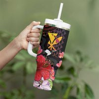Hawaii Iwa Bird Tumbler With Handle Great Frigatebird Kanaka Tropical Hippie Style - Polynesian Pride