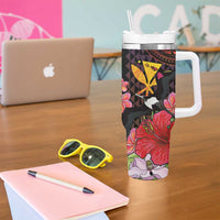 Hawaii Iwa Bird Tumbler With Handle Great Frigatebird Kanaka Tropical Hippie Style - Polynesian Pride