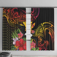 Hawaii Iwa Bird Window Curtain Great Frigatebird Kanaka Tropical Hippie Style - Polynesian Pride
