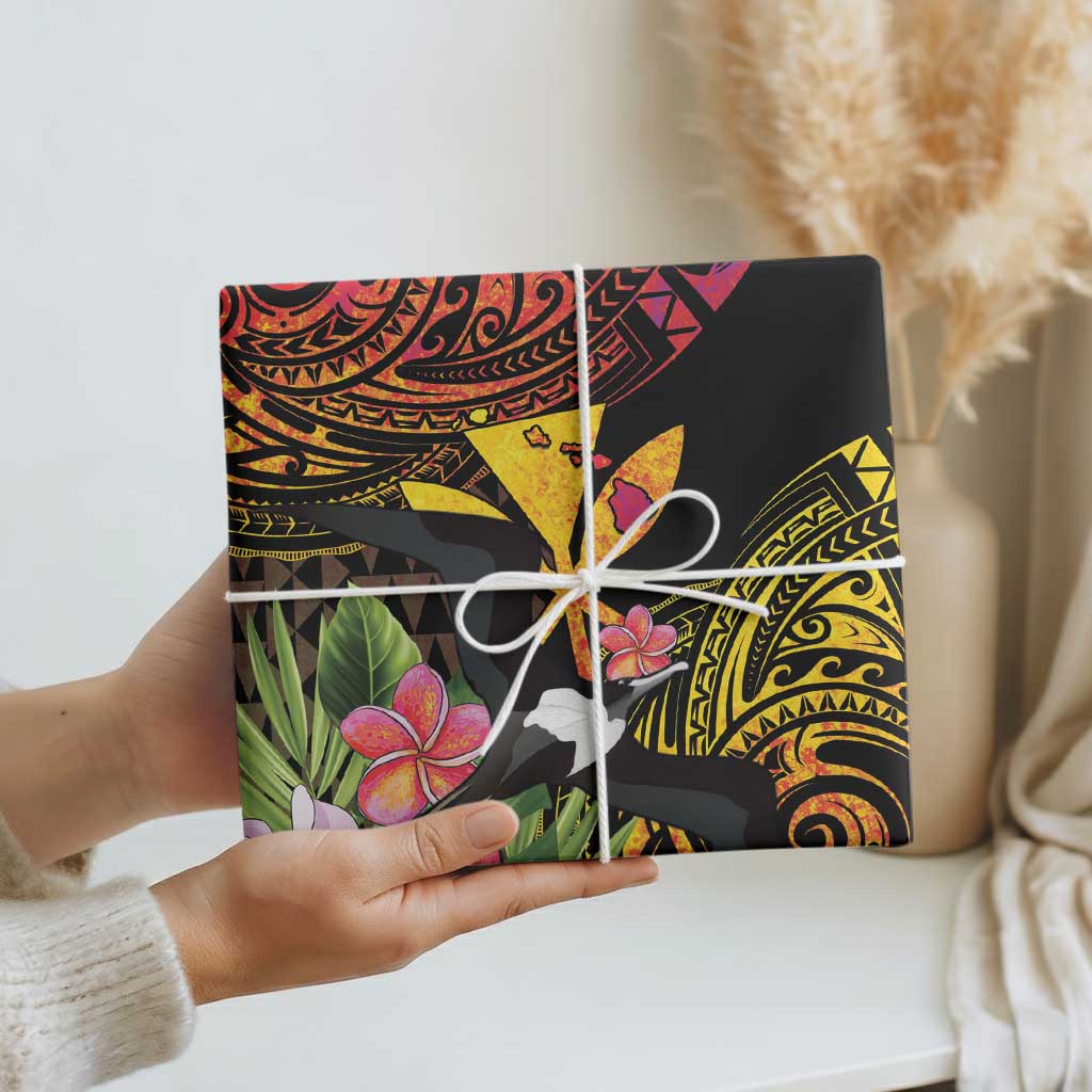 Hawaii Iwa Bird Wrapping Paper Great Frigatebird Kanaka Tropical Hippie Style LT14 - Polynesian Pride