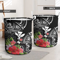 Hawaii Iwa Bird Laundry Basket Great Frigatebird Kanaka Tropical Flowers LT14 - Polynesian Pride