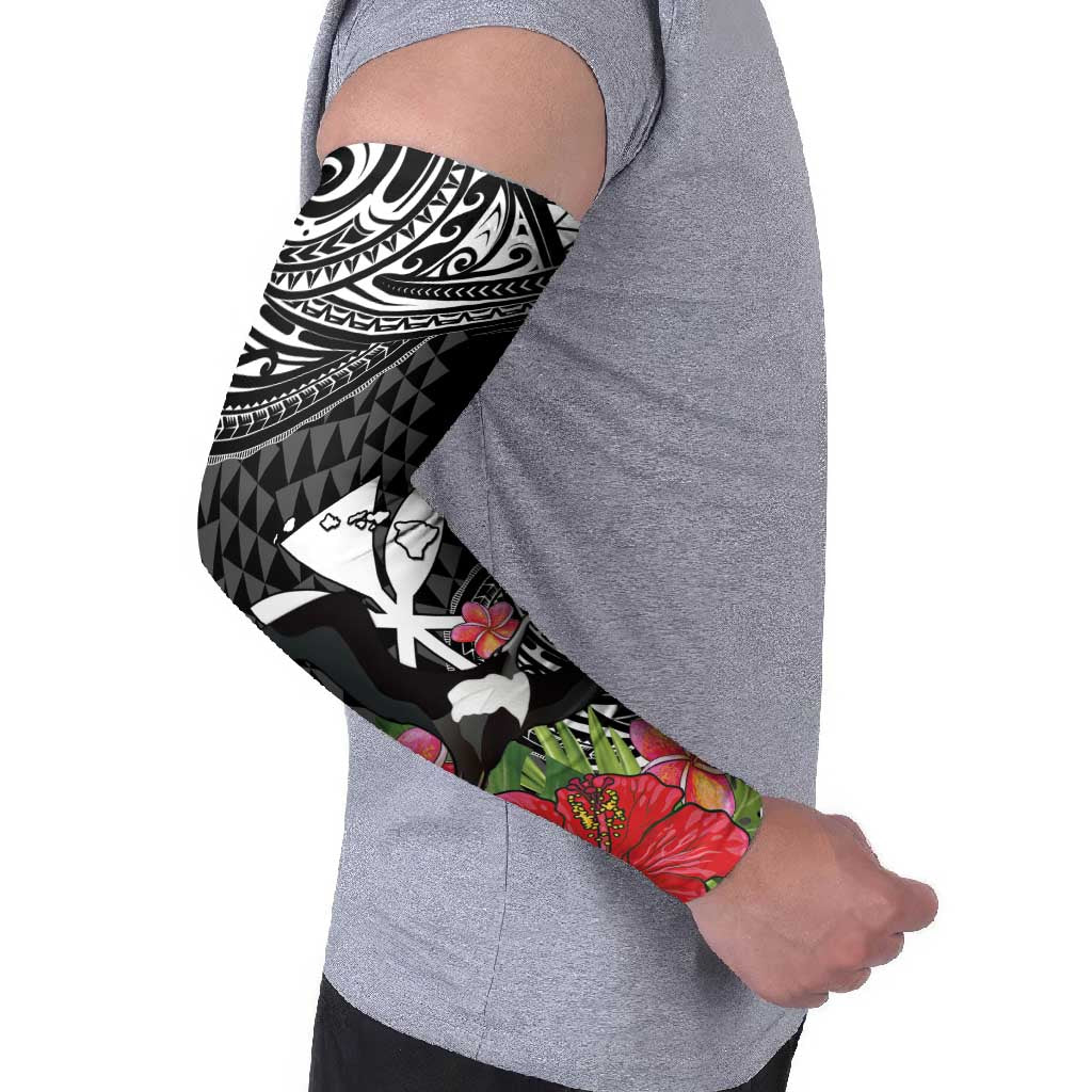 Hawaii Iwa Bird Arm Sleeves Great Frigatebird Kanaka Tropical Flowers LT14 - Polynesian Pride