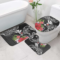 Hawaii Iwa Bird Bathroom Set Great Frigatebird Kanaka Tropical Flowers - Polynesian Pride