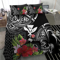 Hawaii Iwa Bird Bedding Set Great Frigatebird Kanaka Tropical Flowers - Polynesian Pride